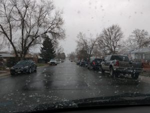 Neighborhood Through Rainy Windshield - Free High Resolution Photo