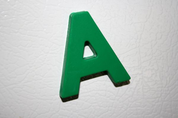 Letter A Green Refrigerator Magnet - Free High Resolution Photo 