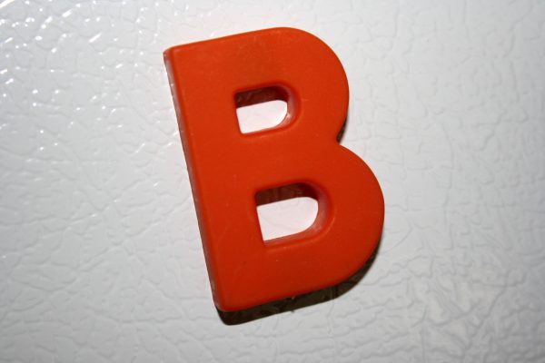 Letter B Red Refrigerator Magnet - Free High Resolution Photo