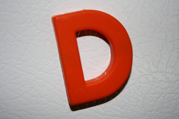 Letter D Red Refrigerator Magnet - Free High Resolution Photo 