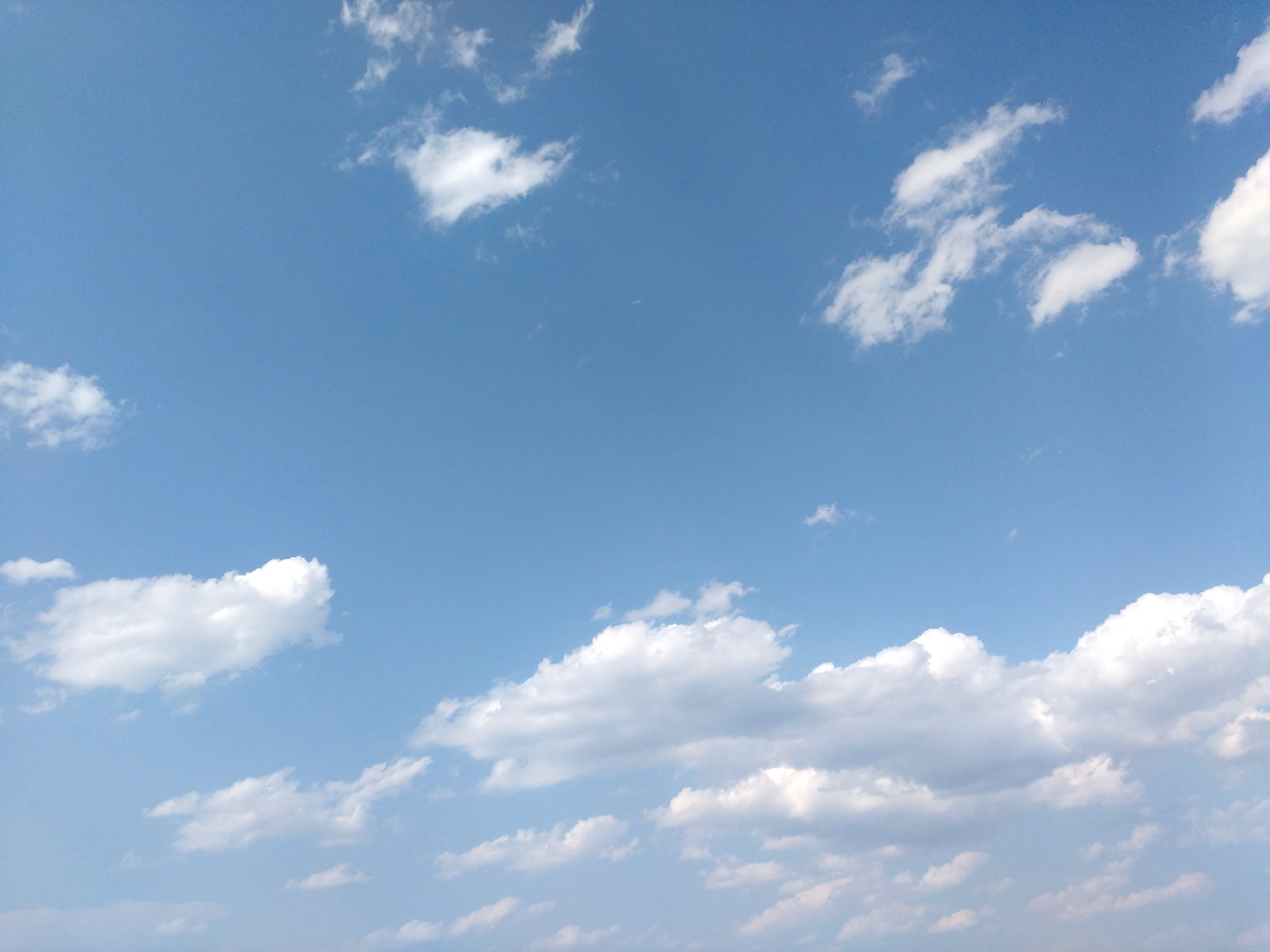 Blue Sky with Clouds Texture Picture, Free Photograph